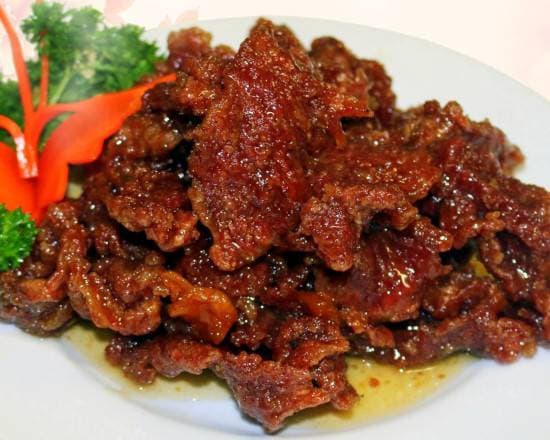 Deep Fried Lamb in Mint Sauce