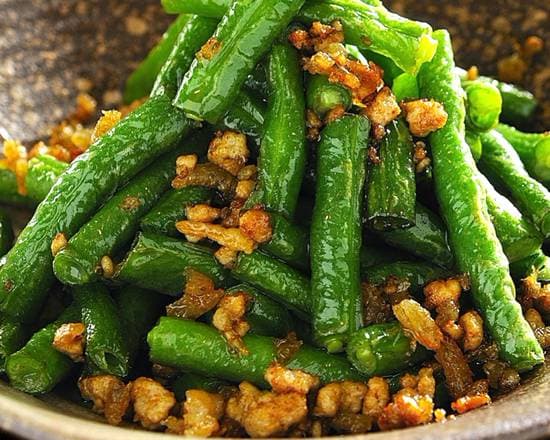 603 Stir Fried Green Beans with Pork Mince and Baby Shrimps / 干煸四季豆